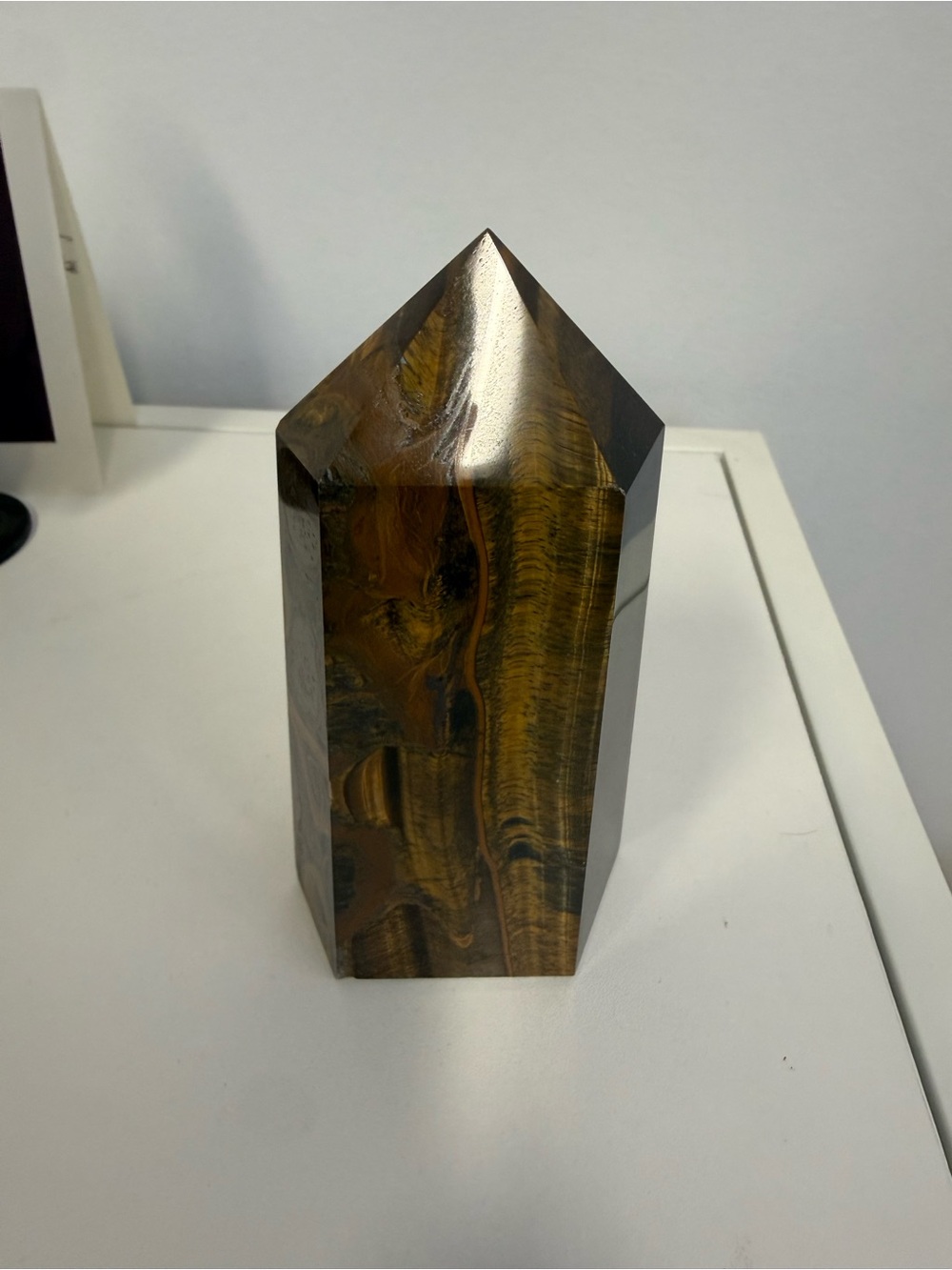 Polished Tiger's Eye Crystal Point Tower